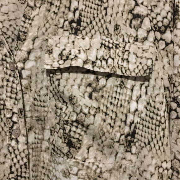 Calvin Klein Reptilian Print Button Down Shirt - Picture 6 of 16
